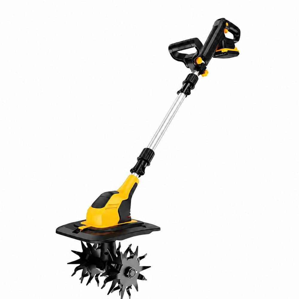 Cordless Tiller Cultivator with Digital Display, Adjustable Length, 9 in. x 7 in. for Soil Aeration price history on PriceWatchPro