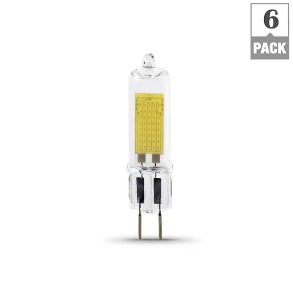 Feit Electric 35-Watt Bright White (3000K) T4 Bi-Pin Base Decorative LED Light Bulb (6-Pack) BP35JCD830LED/HDRP/6 - The Home Depot