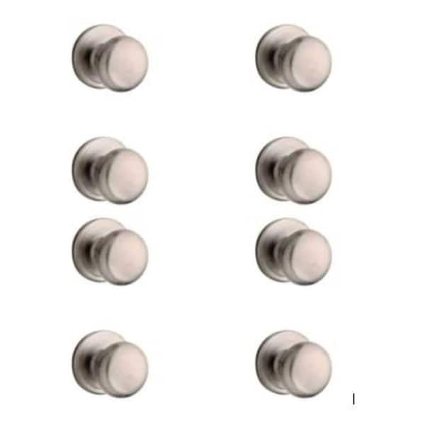 Kwikset Juno Satin Nickel Passage Hall/Closet Door Knob (8Pack) 720J 15 8PK The Home Depot