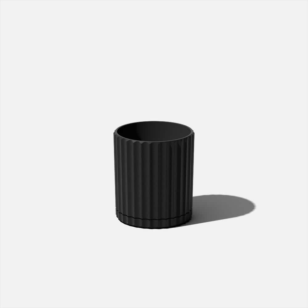 Veradek Demi 6 in. Round Black Plastic Planter DMV6B - The Home Depot