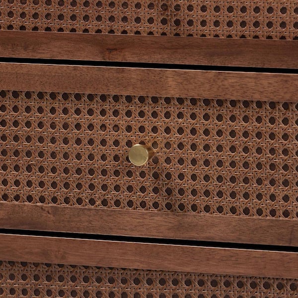 Baxton Studio Alyssa Walnut Brown 6-Drawer 47.2 in. Dresser 252