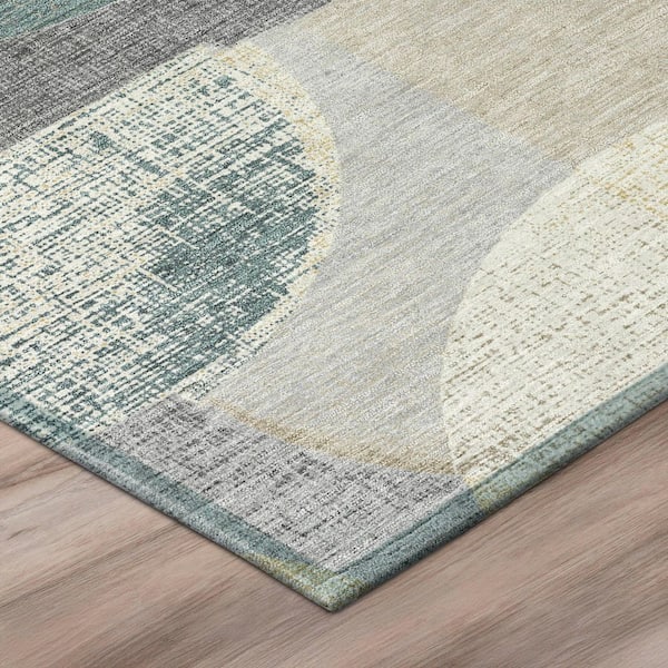 Chantille Machine Washable Indoor/Outdoor Abstract ACN3059 Gray 9 ft. x 12 ft. Area Rug