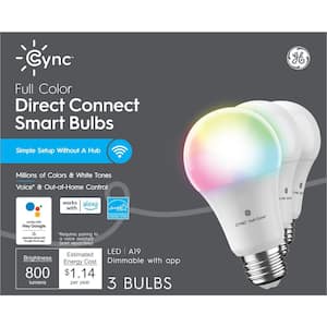 Cync 60-Watt EQ A19 Full Color Dimmable Smart LED Light Bulb (3