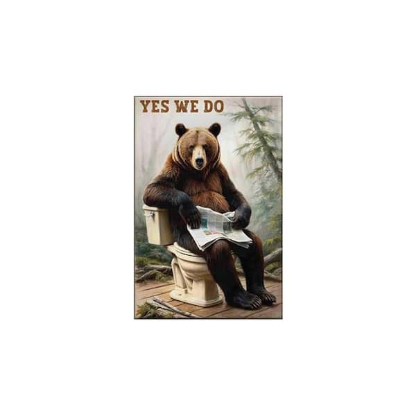 Bear Bathroom Wall Art Funny Bear Pictures Wall Decor Forest