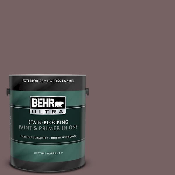 BEHR ULTRA 1 gal. #UL250-2 Tibetan Temple Semi-Gloss Enamel Exterior Paint and Primer in One