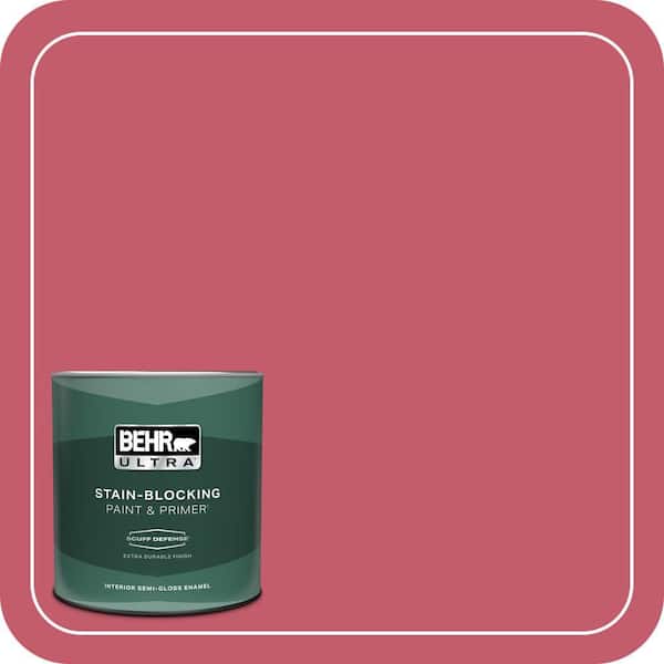 BEHR ULTRA 1 qt. #MQ4-01 Candy Drop Extra Durable Semi-Gloss Enamel Interior Paint & Primer