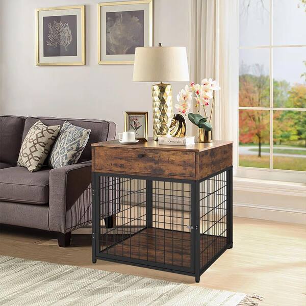 mieres Industrial Style Rustic Gray 4-Tier Wooden Corner Shelf