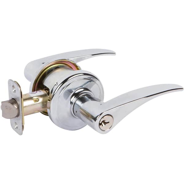 DELANEY HARDWARE Grade 2 Mircet Bright Chrome Door Entry Lever