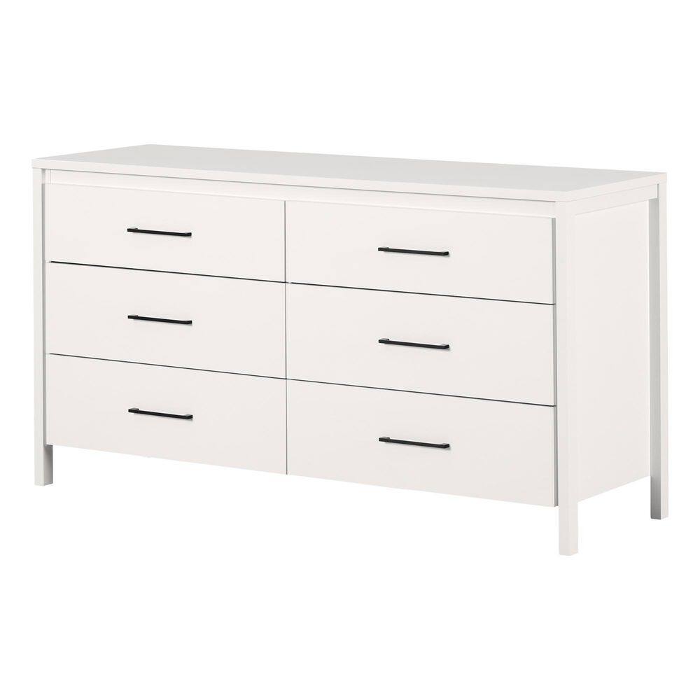 Gravity Pure White 59.25 in. Chest of Drawers