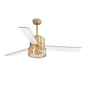 Victoria 52 in. Indoor Gold Ceiling Fan with Remote and Light Kit Included