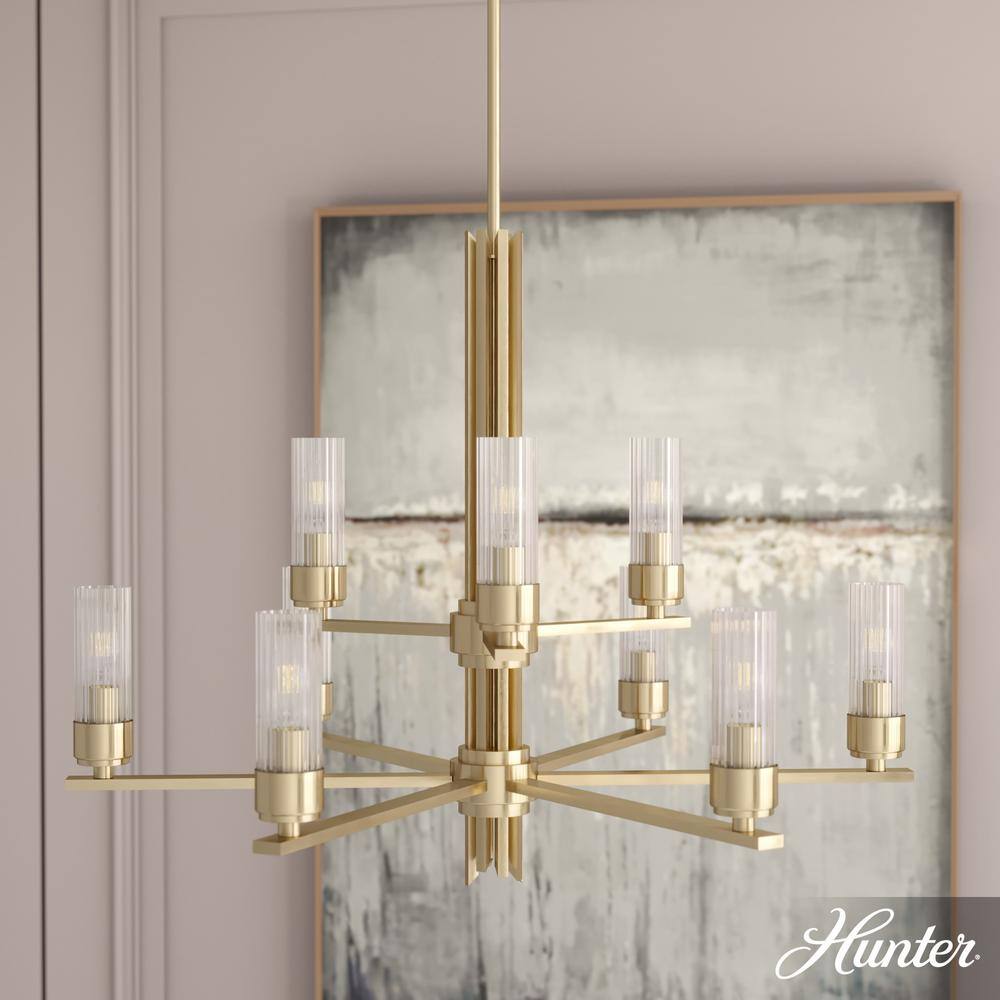 Alturas Gold 9-Light 2-Tier Candle Style Chandelier
