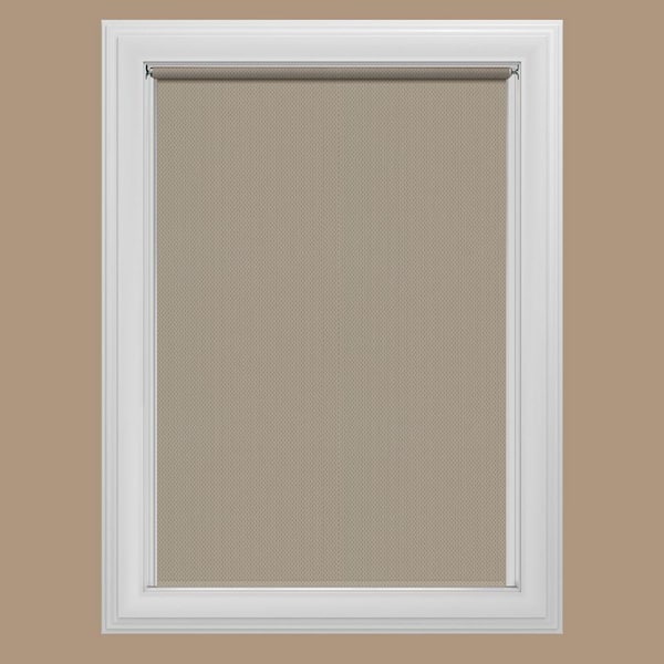Bali Cut-to-Size Cut-to-Size Woven Taupe Cordless Room Darkening Fade resistant Roller Shades 35.75 in. W x 72 in. L