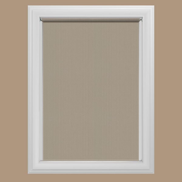 Bali Cut-to-Size Cut-to-Size Woven Taupe Cordless Room Darkening Fade resistant Roller Shades 59.25 in. W x 72 in. L