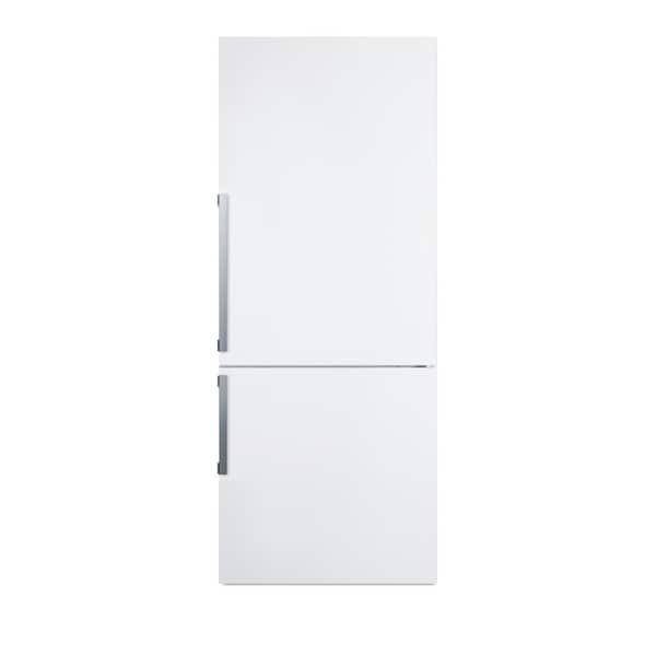 Summit Appliance 27 in. 16.8 cu. ft. Bottom Freezer Refrigerator in White, Counter Depth