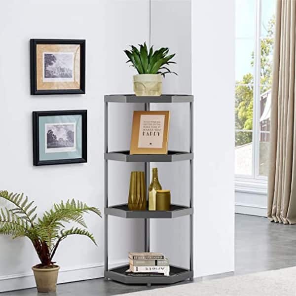Dyiom Corner Shelves 4 Tier Corner Shelf Stand Display Rack Storage Rack  Multipurpose Bookshelf Plant Stand B0BG5FDTWF - The Home Depot