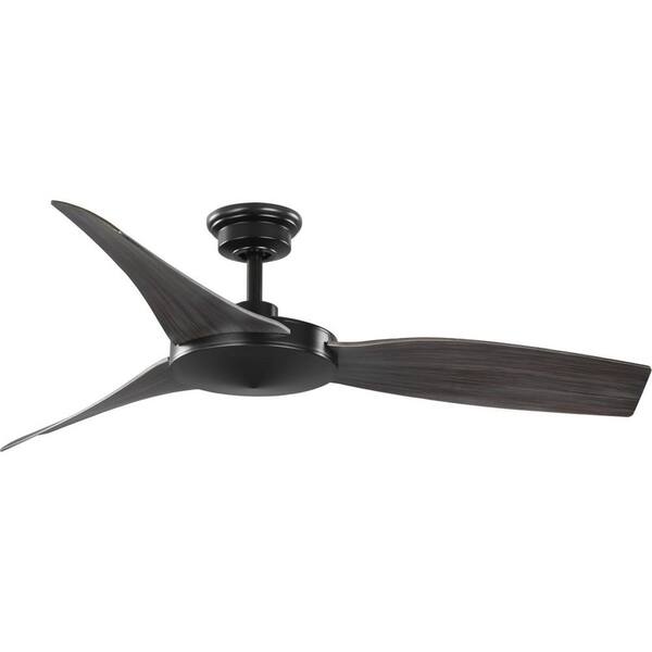 Progress Lighting Spicer 54 In Indoor 3 Blade Antique Black Matte Dc Motor Contemporary Ceiling Fan With Remote Control P250071 31m The Home Depot Progress Lighting Spicer 54 In Indoor, Black Blade Ceiling Fan