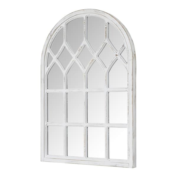 Home Decorators Collection Medium, Small Arched Window Pane Mirror
