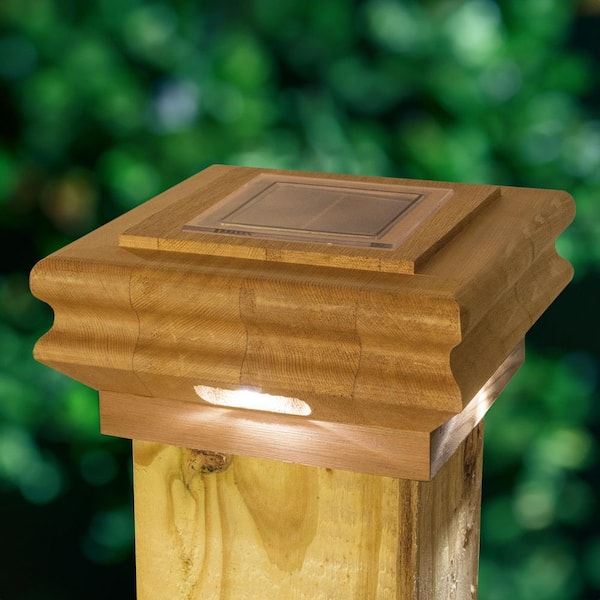 Altair 4 in. x 4 in. Pressure Treated Wood Pine Solar Post Cap (2-Pack)