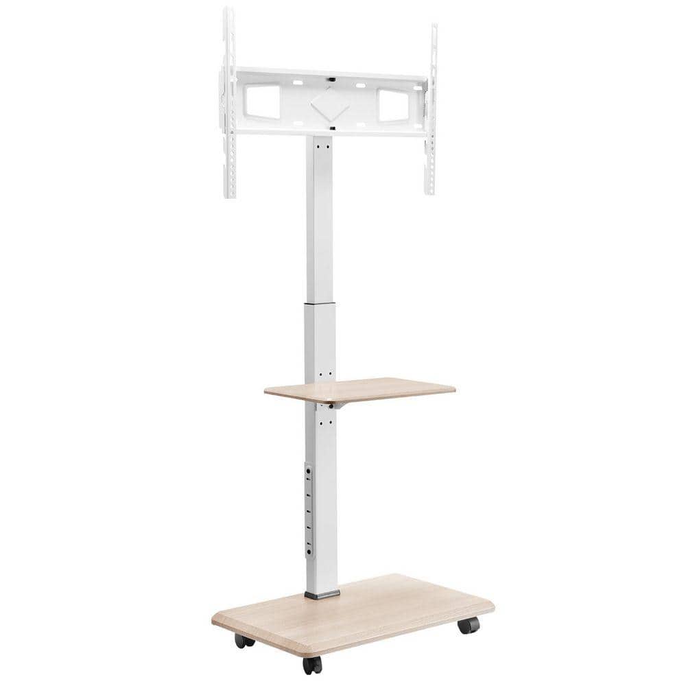 Rolling TV Stand, Mobile TV Cart for 32 in.-70 in. Screens, 25° Left-Right Rotation and Height Adjustable TV Mount