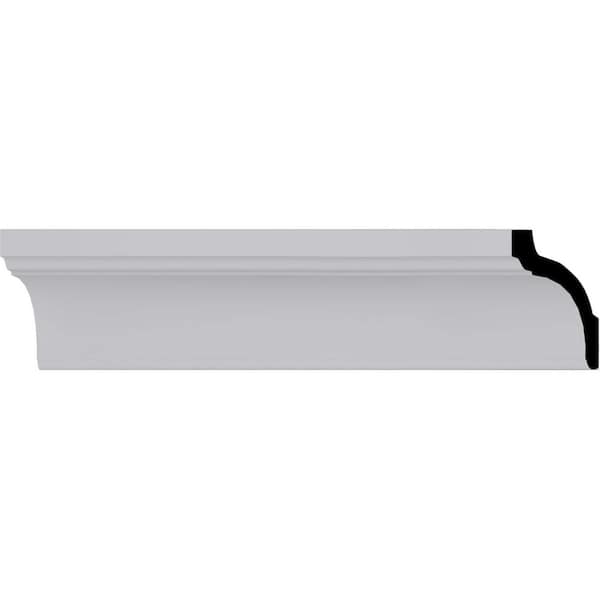 3-1/ in. x 3-3/8 in. x 4-7/8 in. x 94-1/2 in. Holmdel Traditional Smooth Polyurethane Crown Moulding (12-Pack)