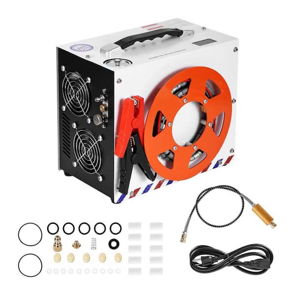 PCP 4500 PSI Portable Electric Air Compressor Automatic Stop Oil/Water Free 110-Volt AC/12-Volt DC Power Paintball/Scuba