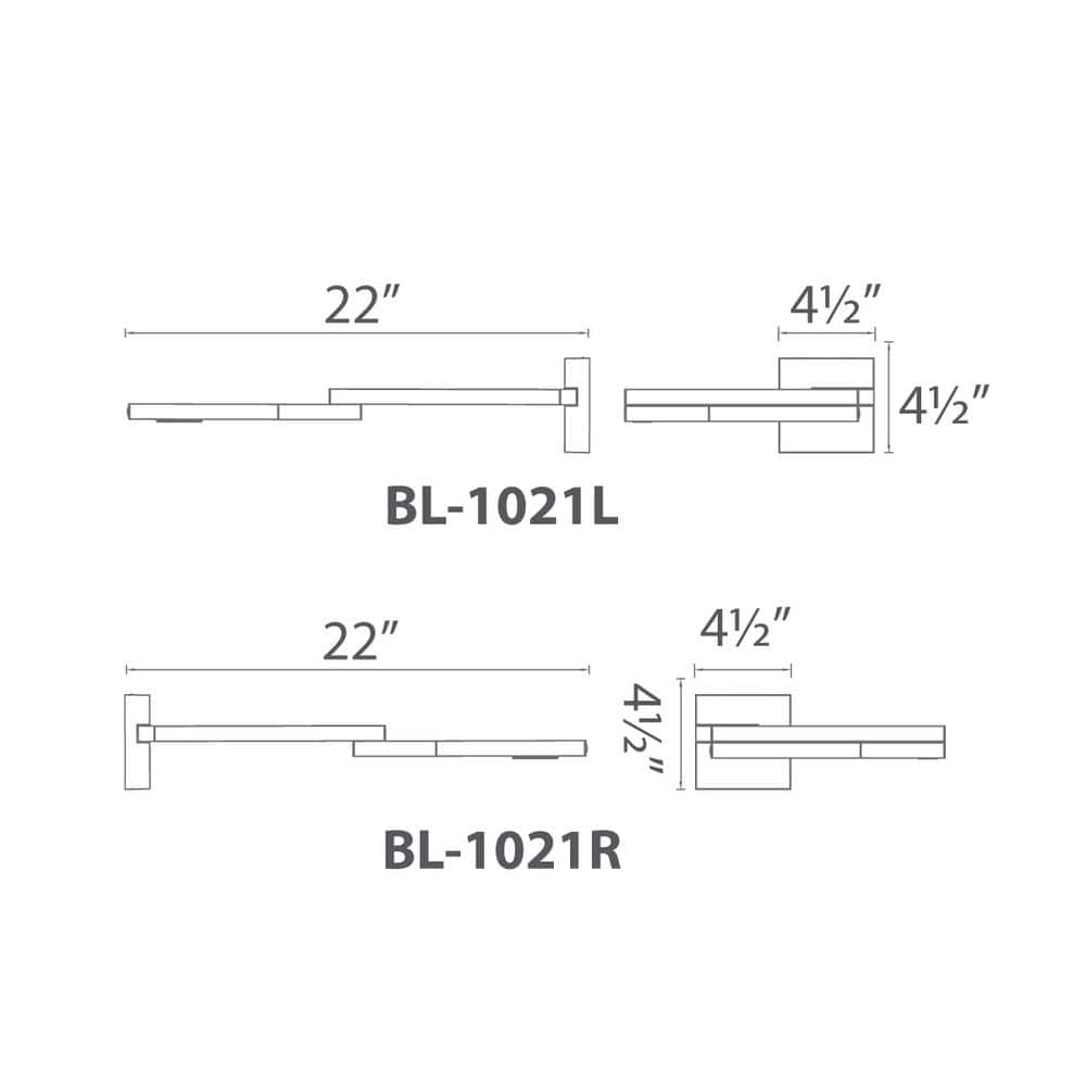 Flip LED Swing Arm Wall Light in Titanium with Dimmable Feature