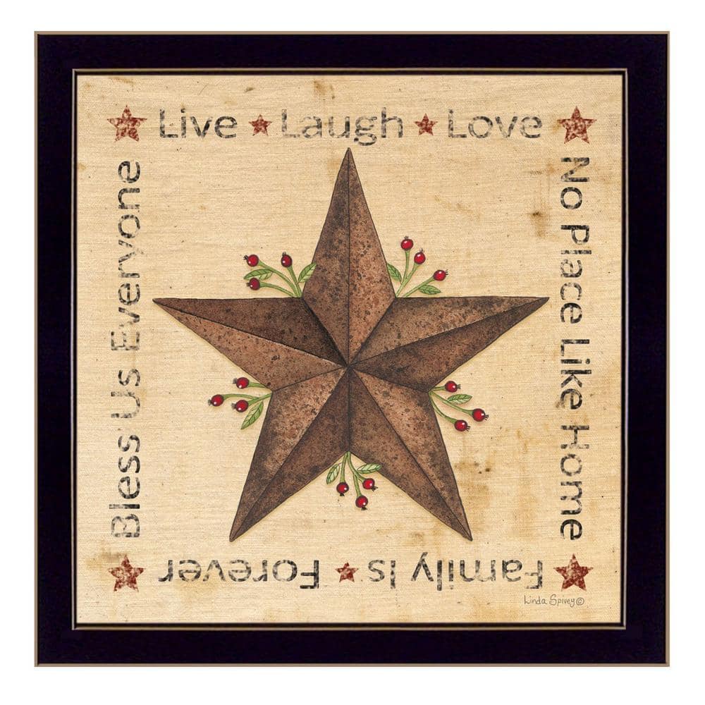HomeRoots Live Laugh Love Rustic by Unknown 1 Piece Framed Graphic ...