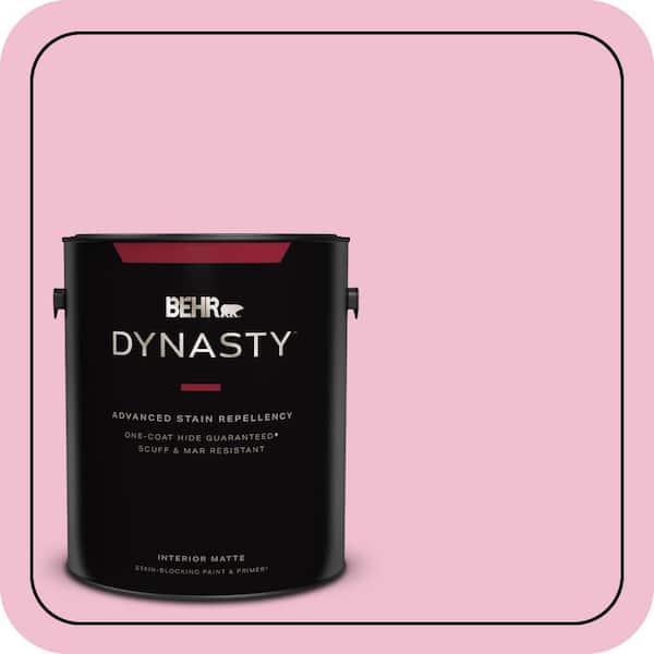BEHR DYNASTY 1 gal. #100B-4 Pink Chintz Matte Interior Stain-Blocking Paint & Primer