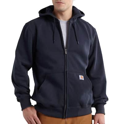 Men's Tall XX-Large New Navy Cotton/Polyester Rain Defender Paxton Heavyweight Hooded Zip-Front Sweatshirt