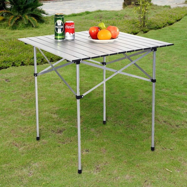 70x 70x 70 Aluminum Folding Camping Picnic Table Outdoor Patio Furniture Dinner 