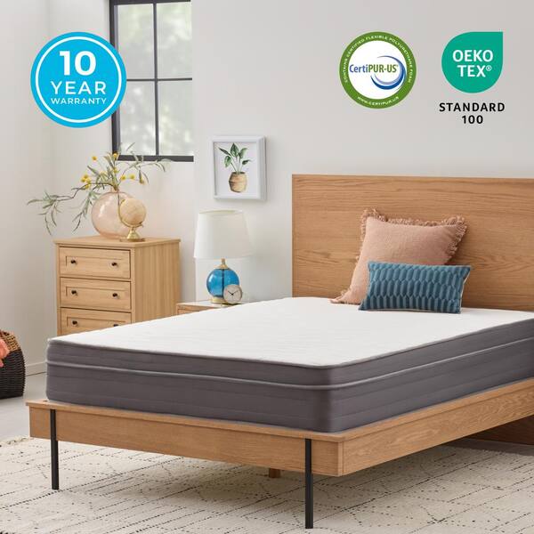Linenspa Essentials Queen Plush Gel Memory Foam Hybrid 12 in. Bed in a Box Mattress LSES12QQGFSP