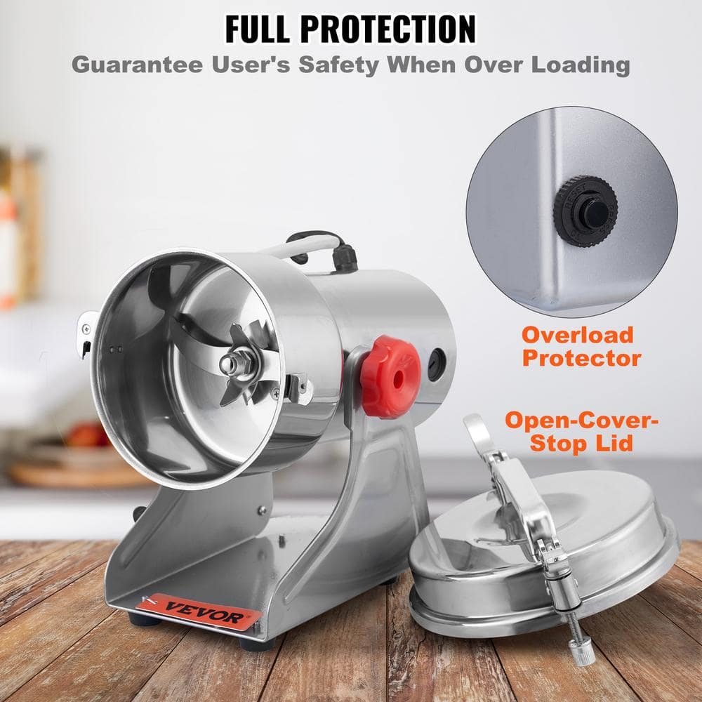 High-Speed Stainless Steel Electric Grain Mill Grinder for Commercial Use