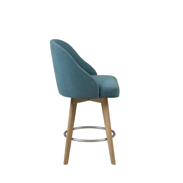Walsh Blue 20 in. W x 23 in. D x 38.5 in. H Wood Counter Stool With Swivel Seat