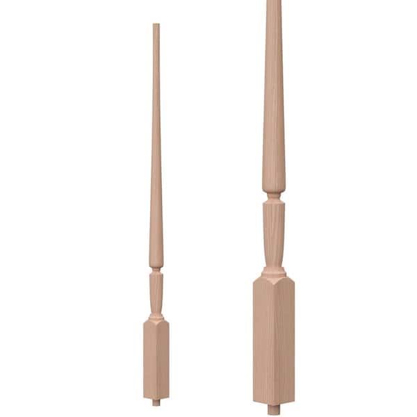 EVERMARK Stair Parts 36 in. x 1-3/4 in. 2015 Unfinished Red Oak Pin Top Wood Baluster for Stair Remodel