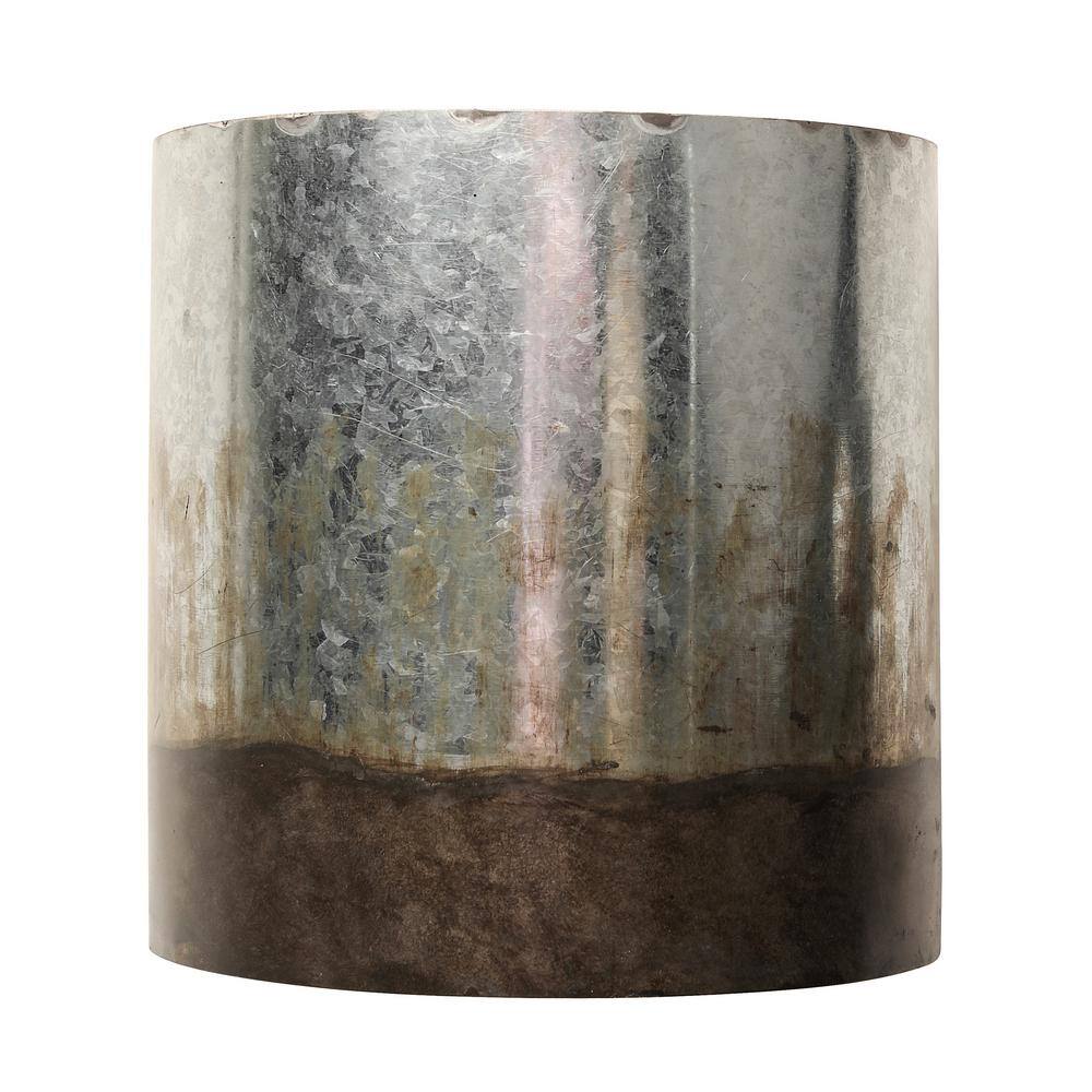 Ombre Galvanized 10" Dimmable Steel Sconce