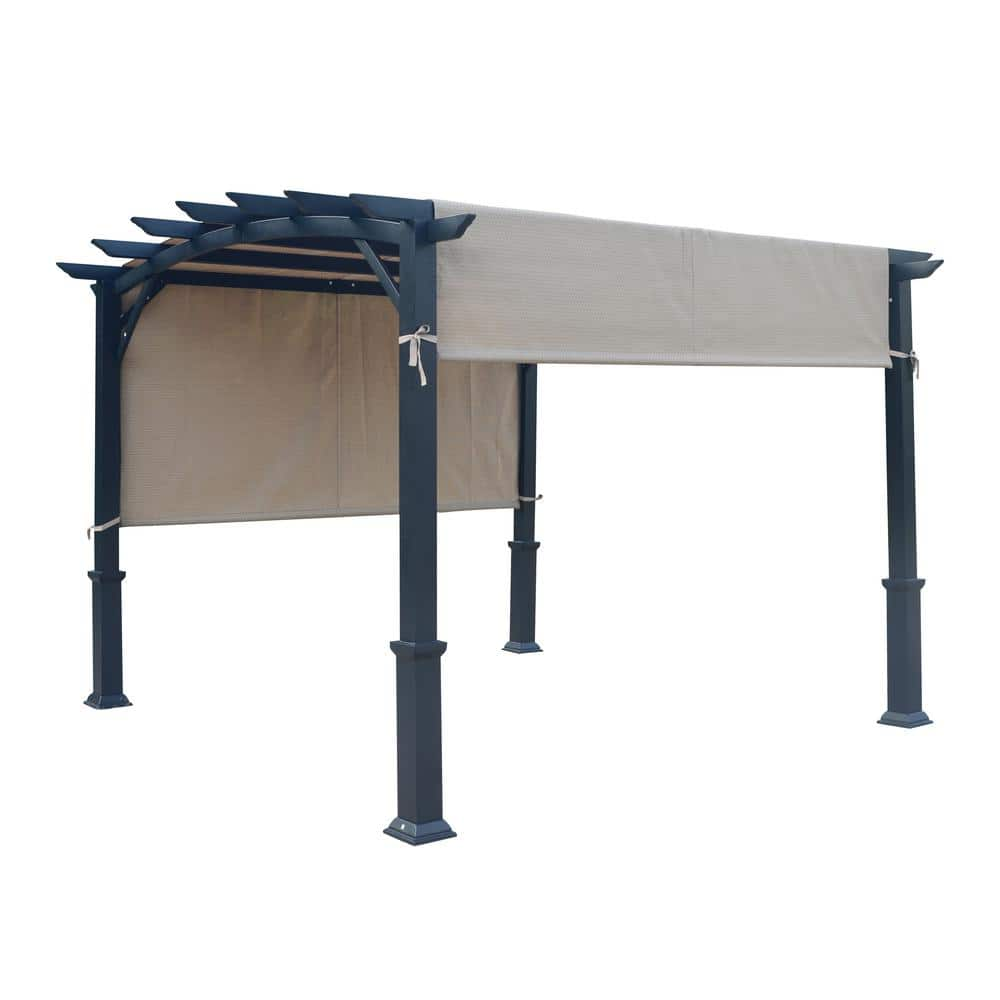 Taipeng 10 Ft X 10 Ft Curved Roof Pergola Tpper94033 The Home Depot