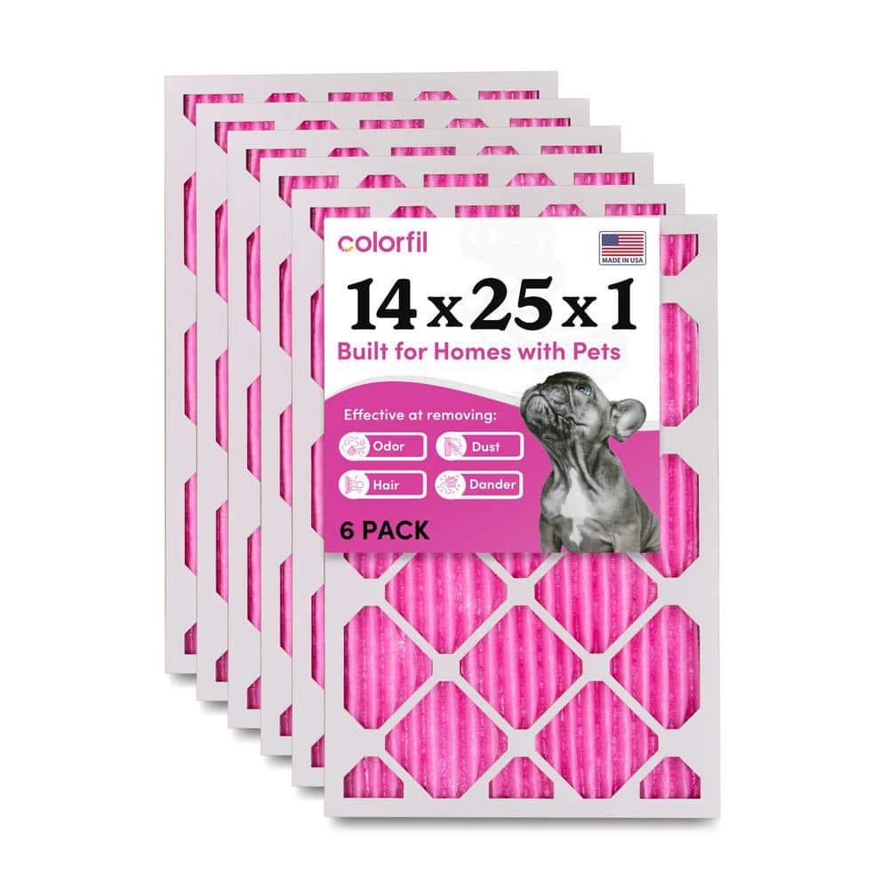 14 in. x 25 in. x 1 in. Odor Removal and Color Changing Pleated Furnace Air Filter, MERV 8 (6-Pack) price history on PriceWatchPro