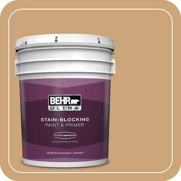 BEHR ULTRA 5 gal. #BIC-30 Corkboard color Extra Durable Eggshell Enamel Interior Paint & Primer