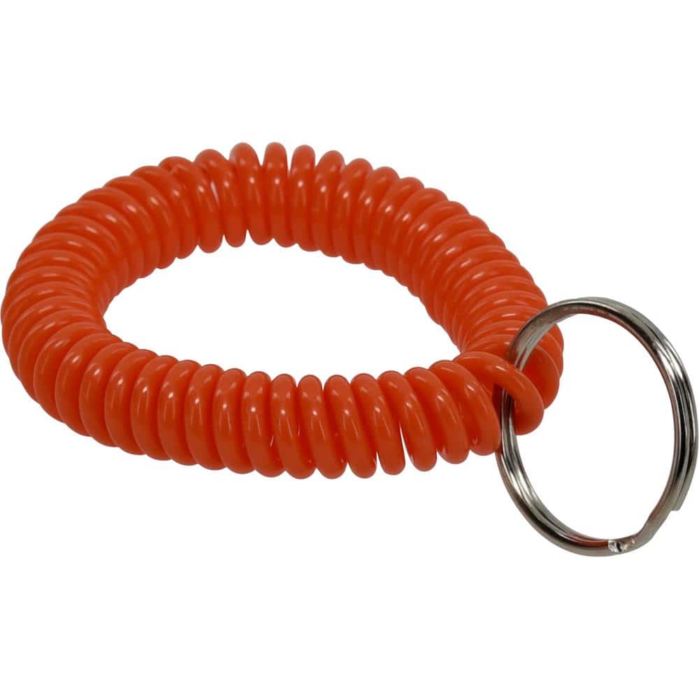 Extending Spiral Keyring with Clip - Assorted Colours - 36 Units (£0.32 per  unit)