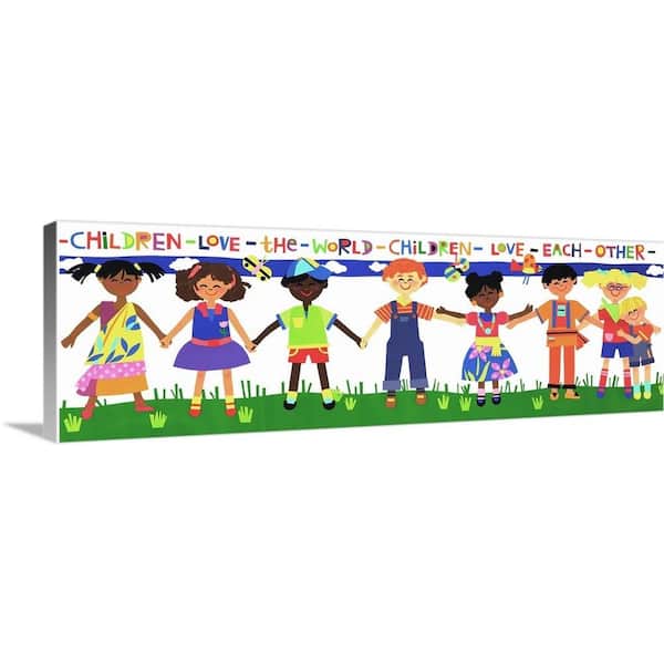 "Children Love the World" by Cheryl Piperberg Canvas Wall Art