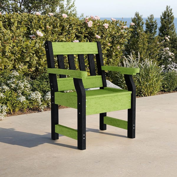 Wildridge Heritage Lime Green and Black HDPE Plastic Outdoor