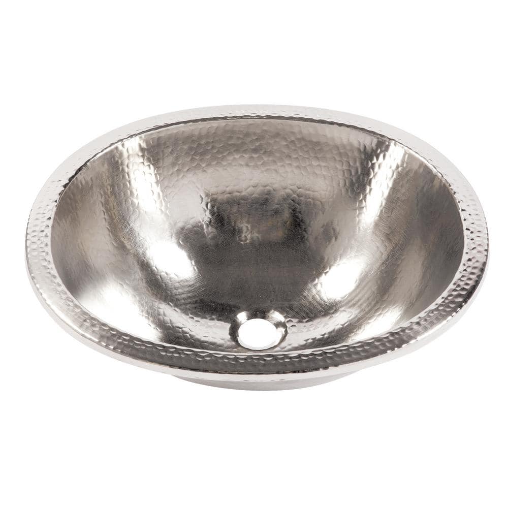Edison 18.5" Hammered Nickel Undermount Bathroom Sink