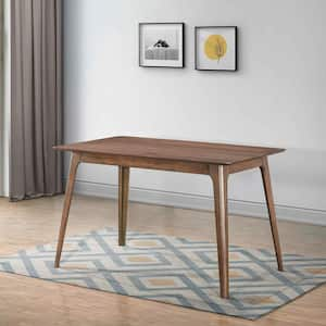 New Classic Furniture Oscar Brown Wood 35.5 in. Rectangle Dining Table Seats 4