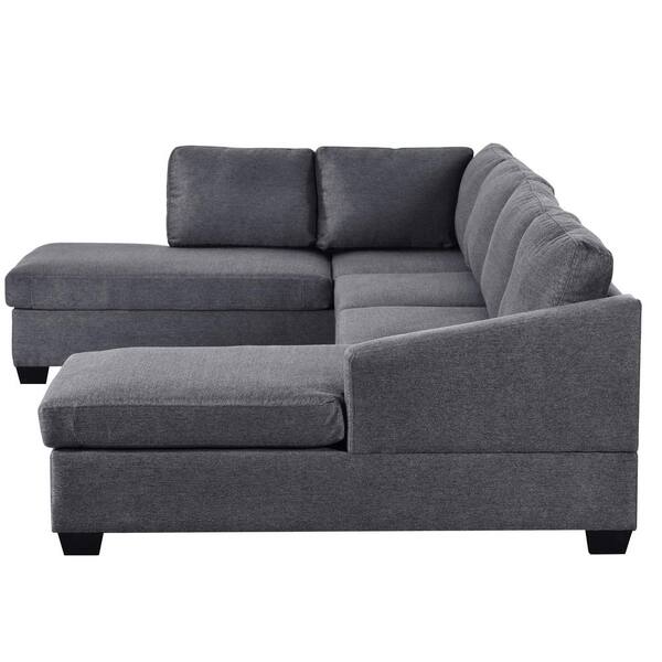 Extra Wide Chaise Sofa Baci Living Room