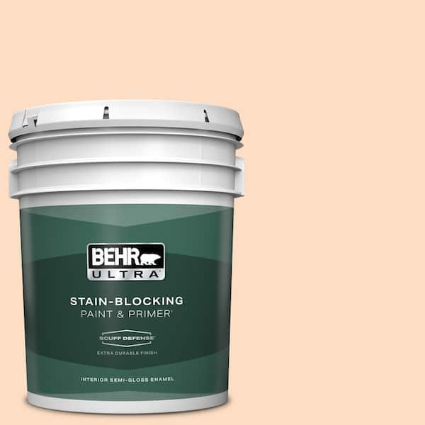 BEHR ULTRA 5 gal. #260C-2 Salmon Creek Extra Durable Semi-Gloss Enamel Interior Paint & Primer