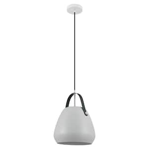 Bendall 1-Light Grey/Black Bowl Pendant With Grey Metal Shade