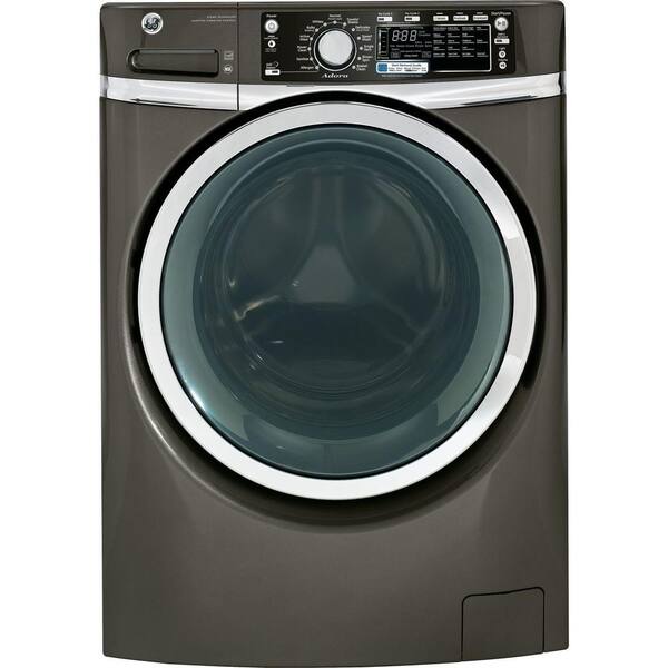 GE Adora 4.8 DOE cu. ft. High-Efficiency Front Load Washer with Steam in Metallic Carbon, ENERGY STAR