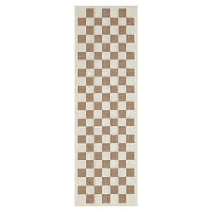 Daisy Brick and Ivory 2 ft. x 8 ft. Indoor/Outdoor Area Rug