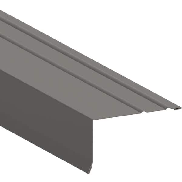 Gibraltar Building Products 1-7/8 in. x 1-7/8 in. x 10 ft. Galvanized Steel Drip Edge Flashing in Weathered Wood