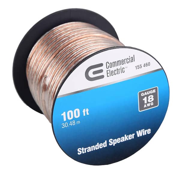 Commercial Electric 100 ft. 18-Gauge PVC Indoor Speaker Wire